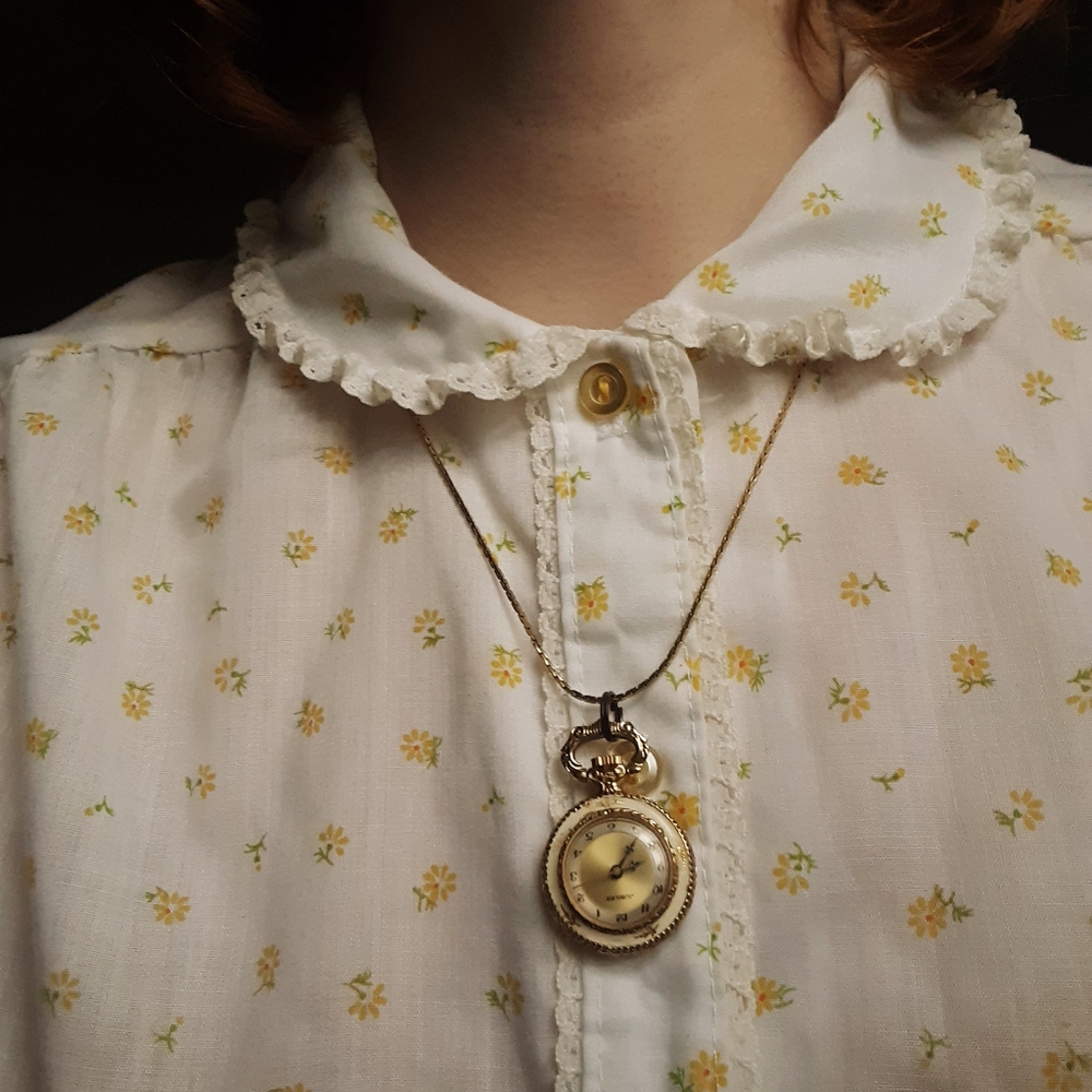 🌼 Floral Print Peter Pan Collar Button Down Shirt